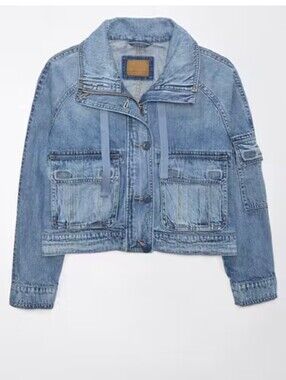 American Eagle Outfitters Light Blue Denim Jacket